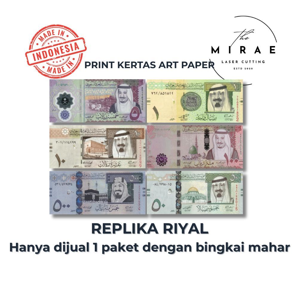 DIY HIASAN MAHAR REPLIKA RIYAL KERTAS