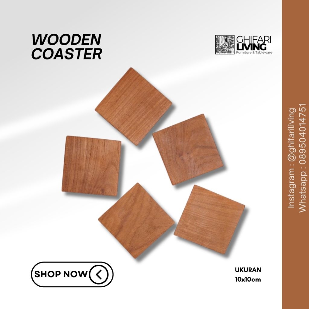 TATAKAN GELAS KAYU JATI / TATAKAN GELAS / TATAKAN / COASTER / TATAKAN KAYU