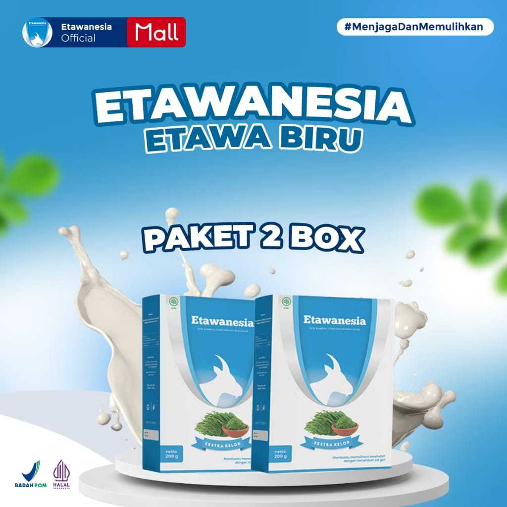

SUSU ETAWANESIA ORIGINAL PAKET SUPER HEMAT 2 BOX Susu Kambing Etawa Premium Etawa Biru