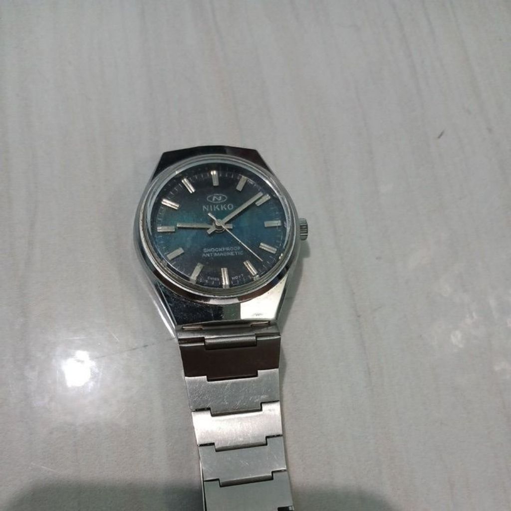 Jam Nikko swiss made original manual winding, tutup belakang gantian