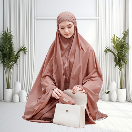 Mukena Travel Parasut Korea Tas Kecil Mini Pouch Terkecil 3in1 Parasut Korea Premium Noona( FREE SAJ