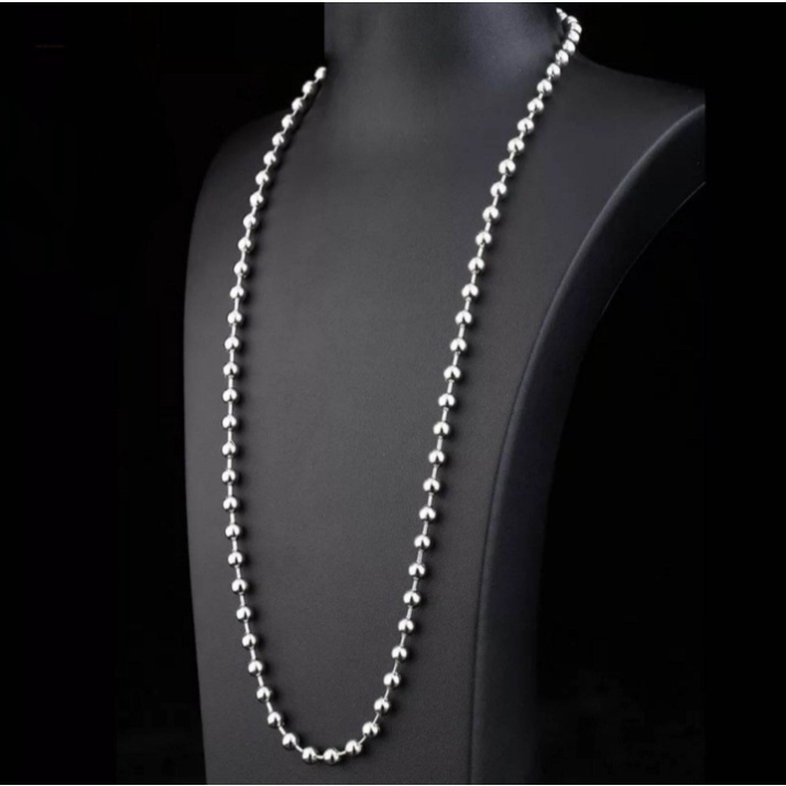 KALUNG TITANIUM STELL PRIA BIJI LADA