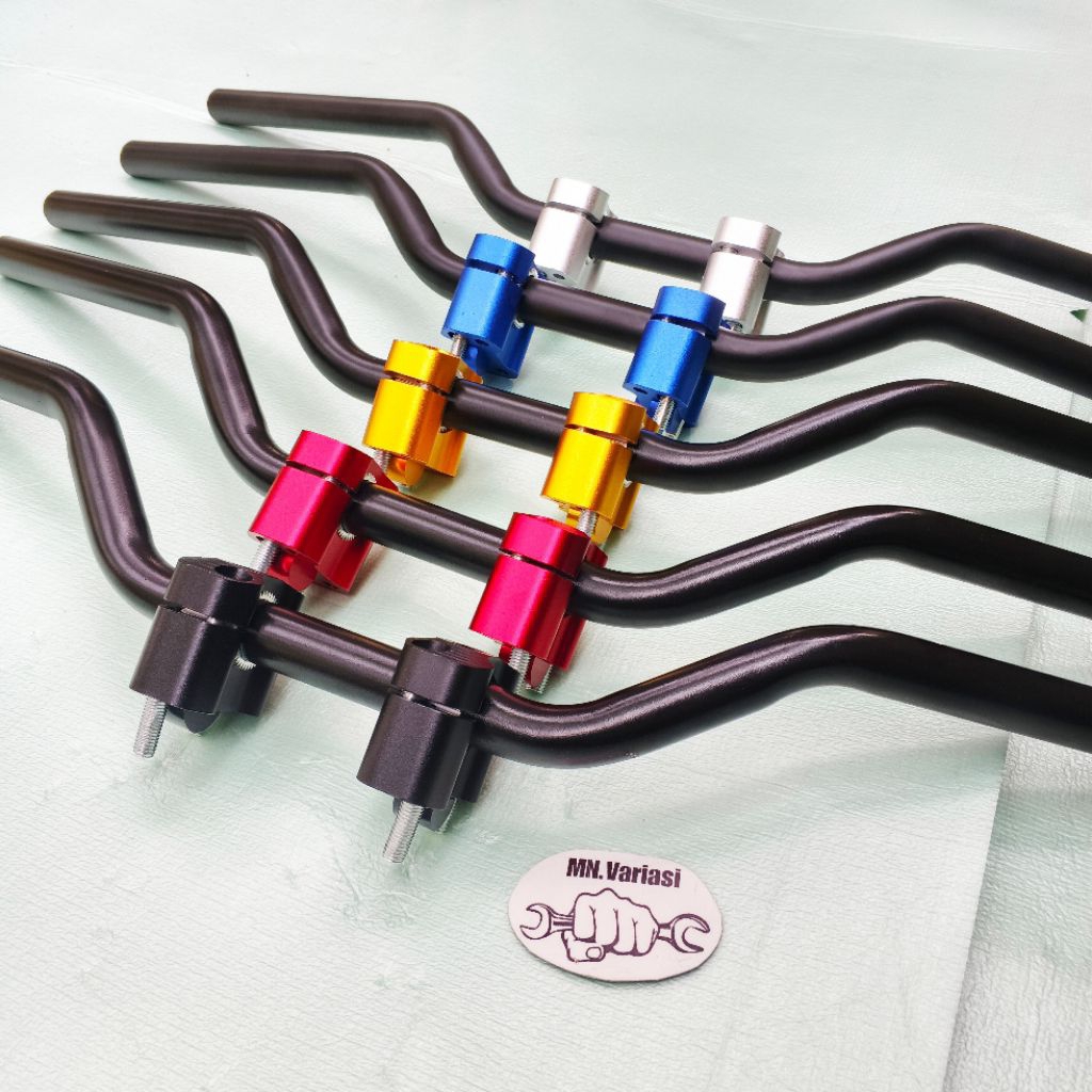 Stang Stir Daytona Stell Hitam Tipe Medium Plus Raiser PNP Semua Motor