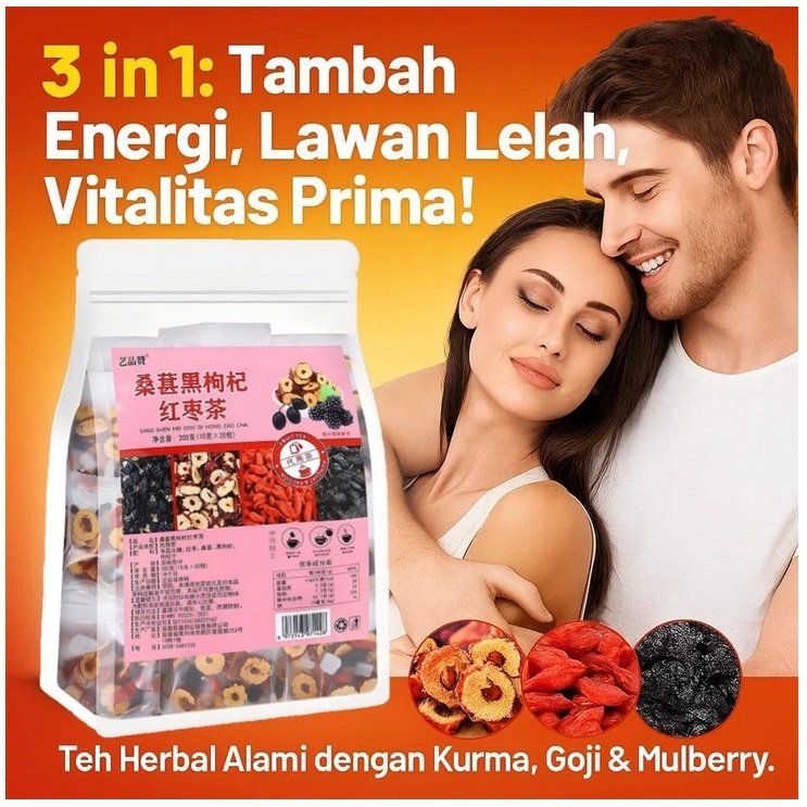 

ISI 30 Tea Bag Teh Stamina Pria Merawat Pria Teh Bunga Kering Kurma Merah Murbei Hitam Wolfberry Merah Wolfberry Merah Kombinasi Teh Bunga Dan Buah
