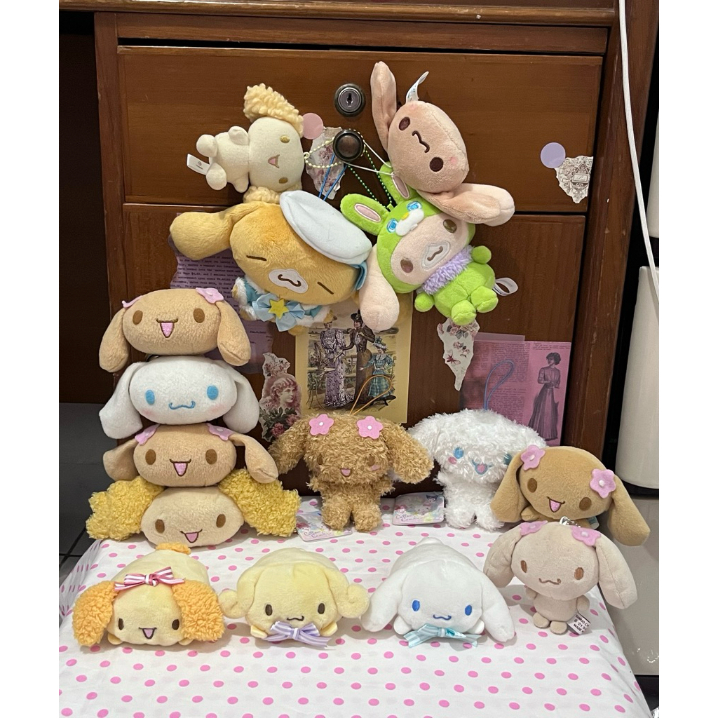 SALE ‼️WTS vintage mocha sanrio, chiffon, espresso, cappuccino, cinnamoroll keychain plush & mini pl