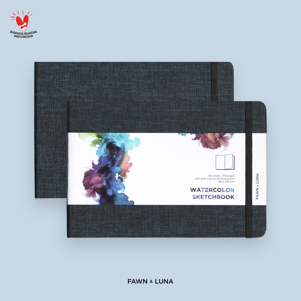 

Fawn & Luna - Canson Montval Watercolor Sketchbook Horizontal - Buku Lukis/Gambar/Sketsa