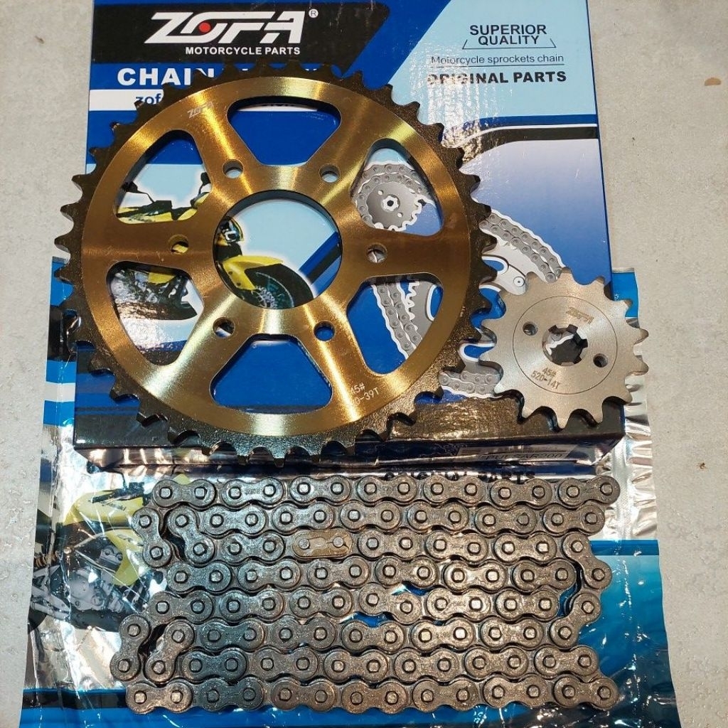 GEAR SET PULSAR 200 NS / GIR RANTAI KAWASAKI 200NS BR200 ZOFA