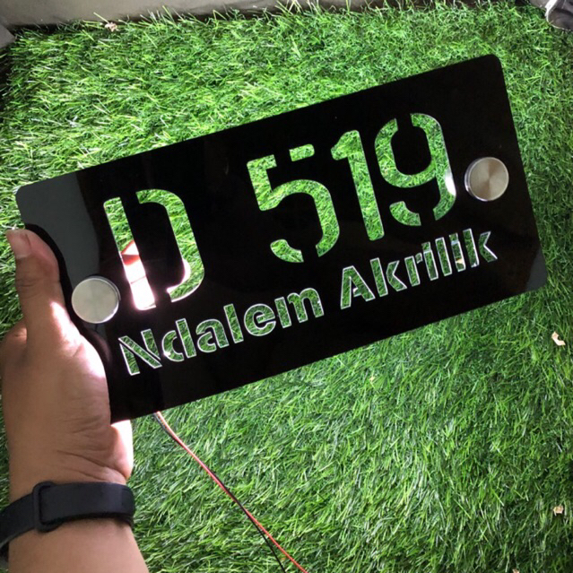 Nomor Rumah Lampu Akrilik LED Papan Nama Toko Coffee Akrilik Nomer Rumah LED 12V