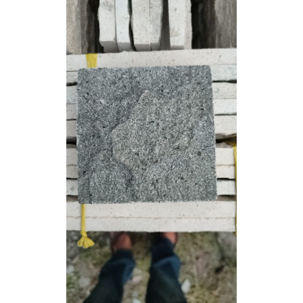 Batu alam andesit dinding/lantai RTA Rata alam ukuran 10×10 cobble stone