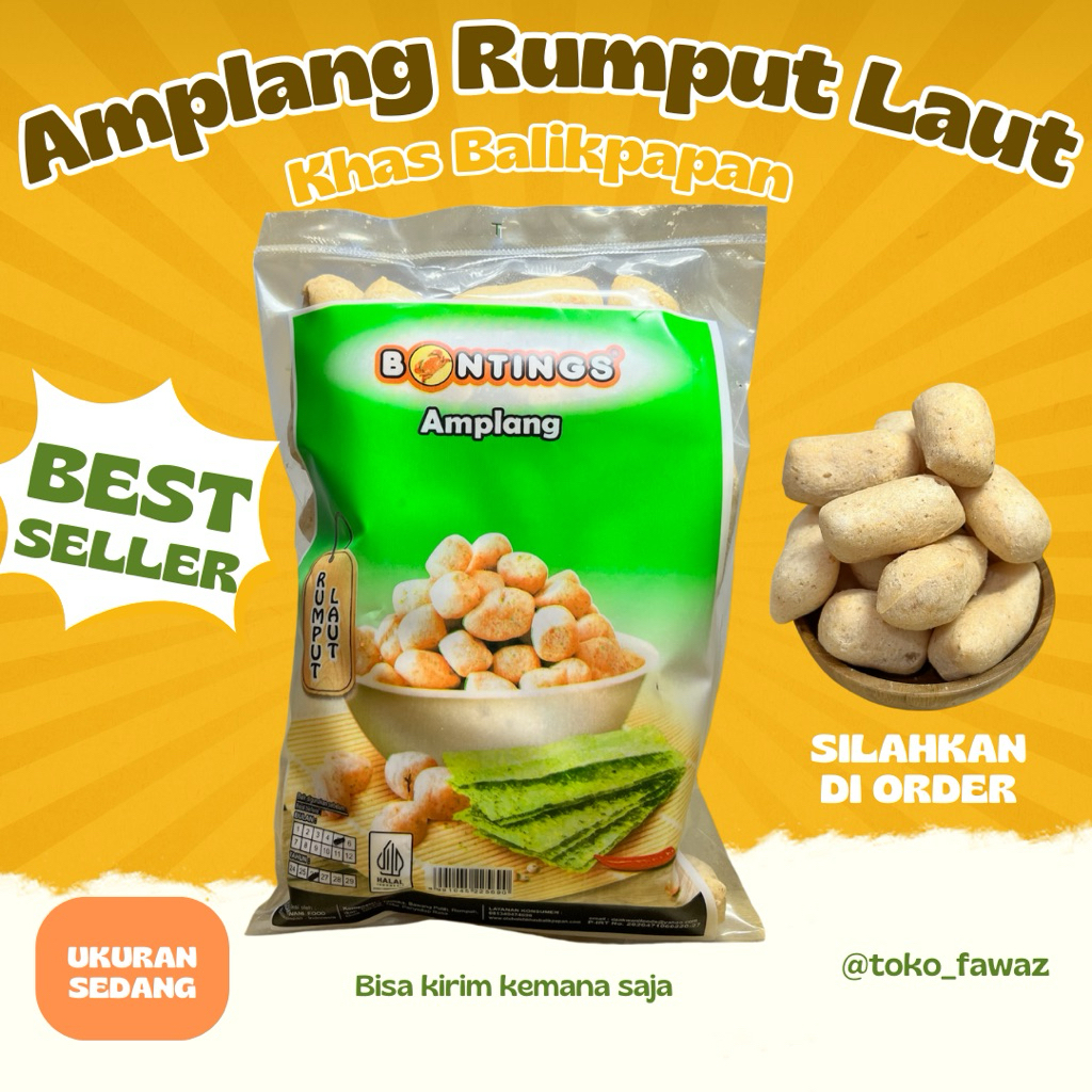 Cemilan Oleh-oleh Amplang Rumput Laut Bontings Khas Balikpapan