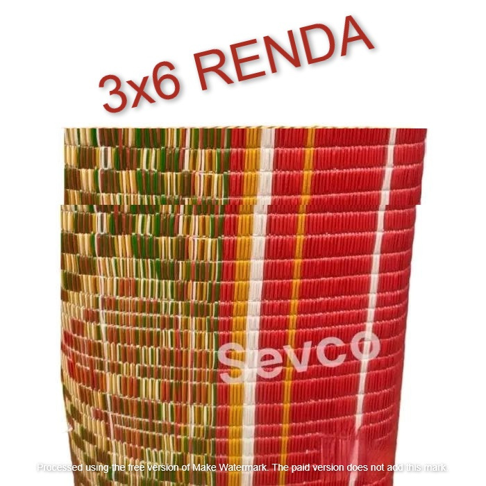 Karpet Tikar Plastik Anyam 3x6 RENDA Merek Bonsai / Tikar Lantai Jadul Bagus Tebal 3 Lipat