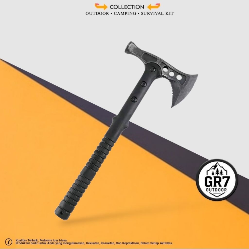 Kapak Survival Multi-Fungsi Outdoor EDC 2 in 1 + Sarung / Kapak Survival / Survival Kit