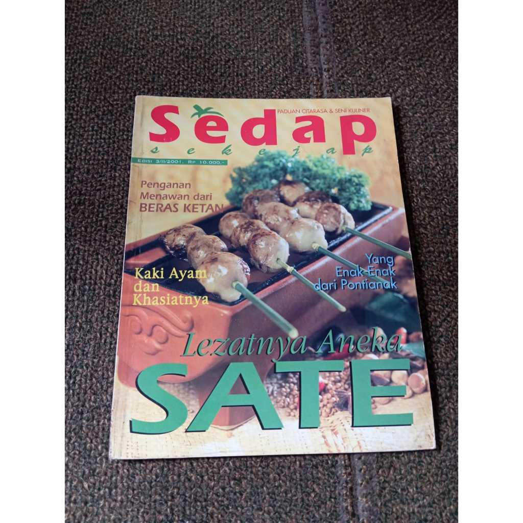 Majalah Sedap Sekejap lezatnya aneka sate edisi thn 2001