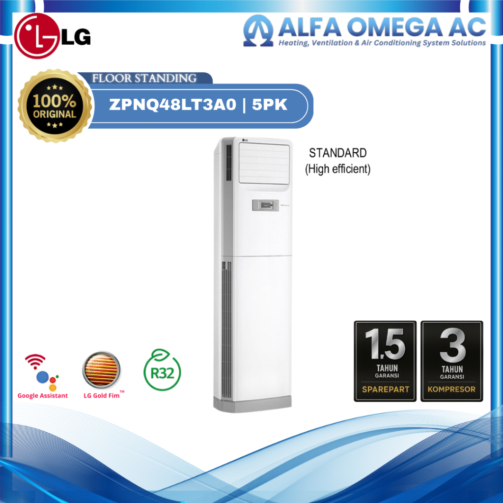 AC LG 5PK ZPNQ48LT3A0 Floor Standing Standard (High Efficient) | Inverter | AC Floor Standing | Area