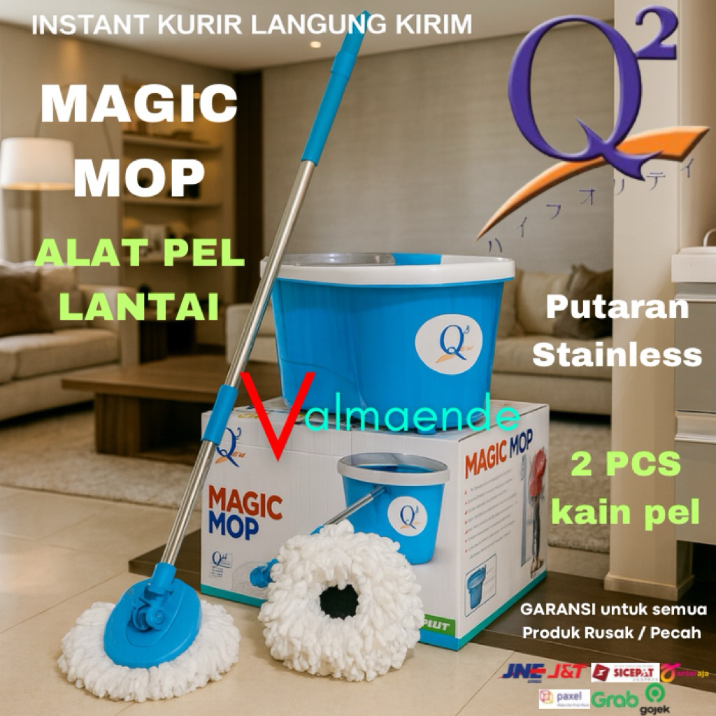 Pel Lantai Putar Pembersih Lantai Otomatis Magic Mop Set Packing Bubble Wrap Q2 2623