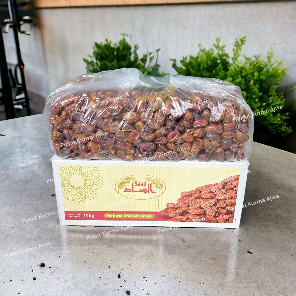 

Kurma Khalas Saad Premium 10kg – Natural Emirati Dates Fresh Import / Kurma Karton Besar
