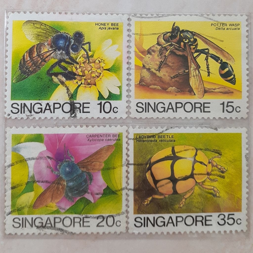

Perangko Singapura Insects Tahun 1985-1989 set 4pcs