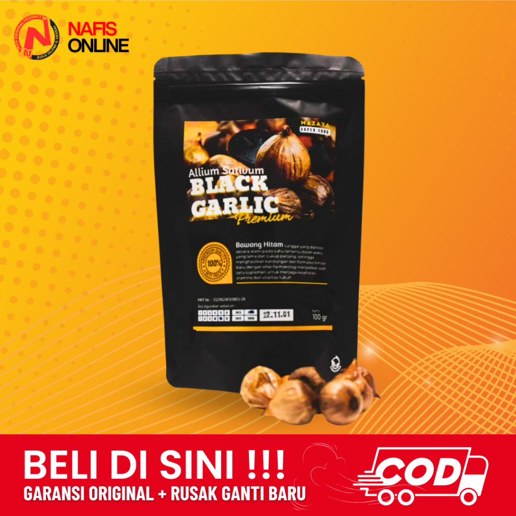 BLACK GARLIC TUNGGAL 100GRAM - BAWANG HITAM LANANG IBNU SINA HIJAZ