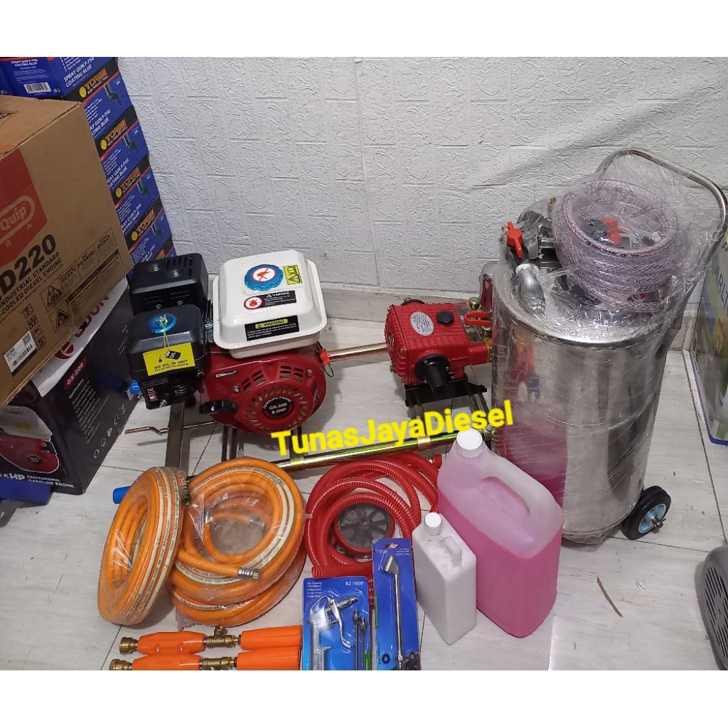 Paket Mesin  Steam Cuci Motor Bensin Dan Listrik Tabung salju