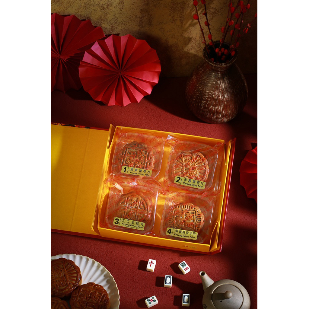 Kim Ling Mooncake Kombinasi MIX 4 Rasa HARDBOX