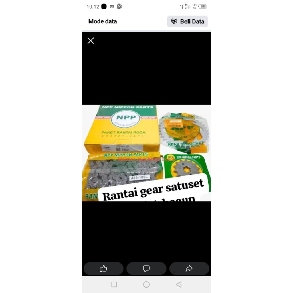 gear rantai motor Shogun 125/smash