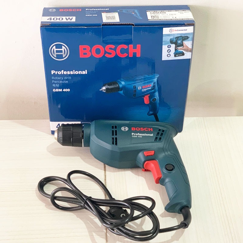 BOSCH GBM 400 Mesin Bor Tangan Listrik 10mm Mesin Bor 10mm Mesin Bor Electric Drill 10mm GBM400 GBM-