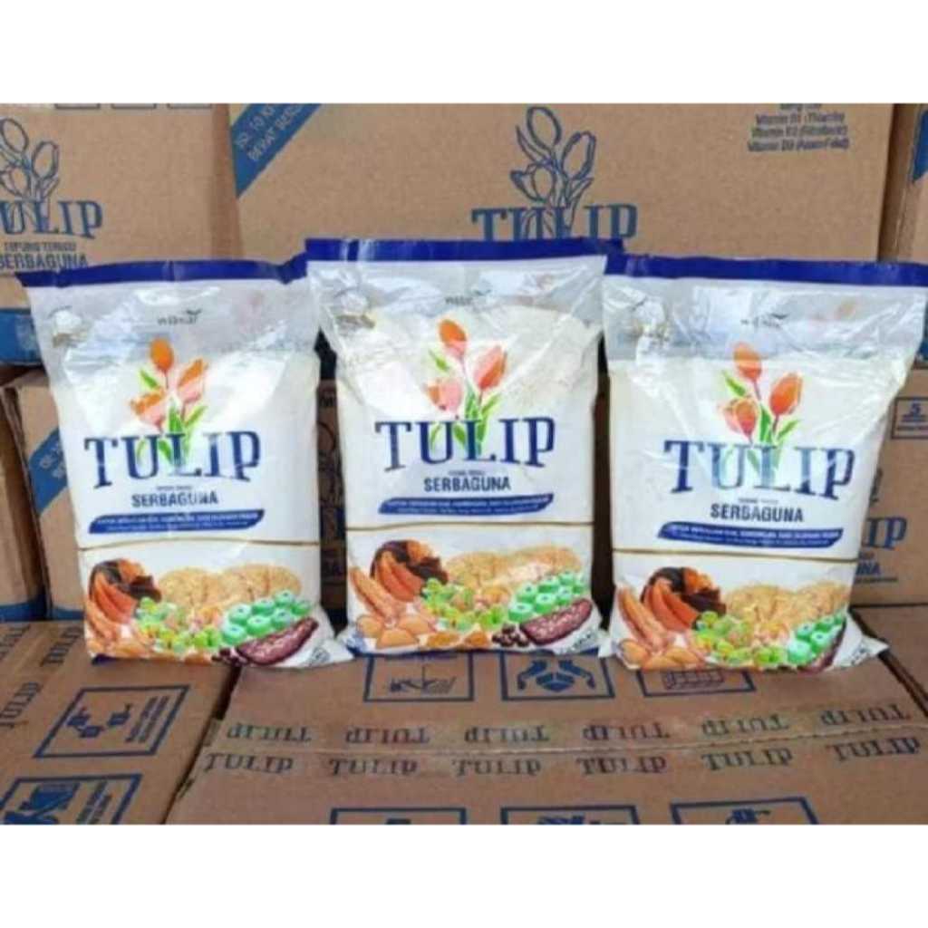 

TEPUNG TULIP Terigu 1Dus [KARTON] / Tepung Kemasan Tepung Terigu Serbaguna Protein Rendah