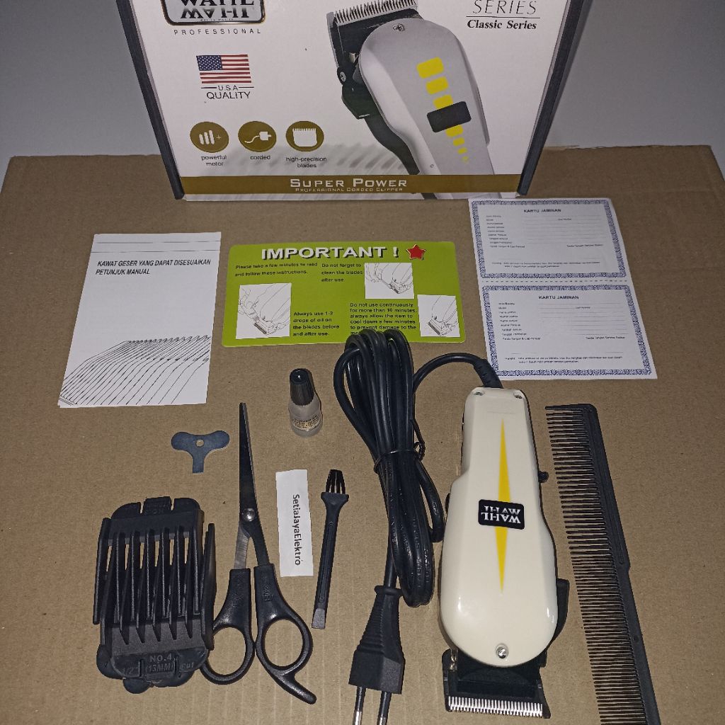 alat cukur potong rambut kwalitas bagus alat potong rambut listrik SUPER TANPA SERIES
