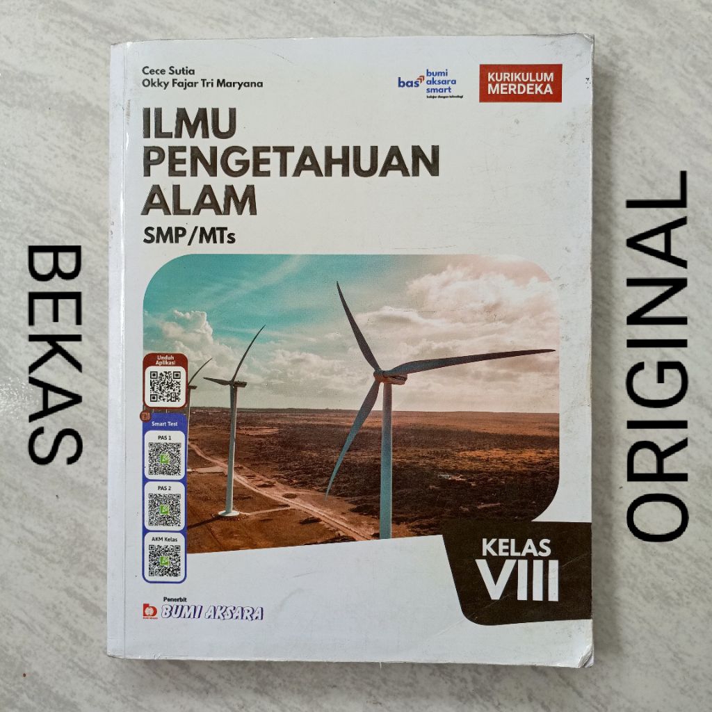 ( BUKU  BEKAS ) ( ORIGINAL ) IPA Ilmu Pengetahuan Alam Kelas 8 VIII 2 II SMP MTS Penerbit Bumi Aksar