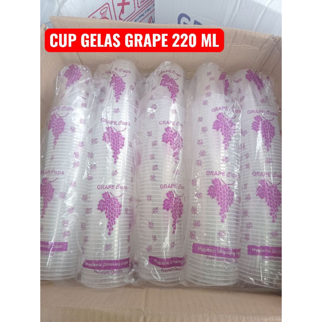 CUP GELAS PLASTIK BERMACAM MACAM UKURAN 120ML 160ML 220 ML GELAS KOPI AJAIB/GRAPE GELAS PLASTIK CUP 