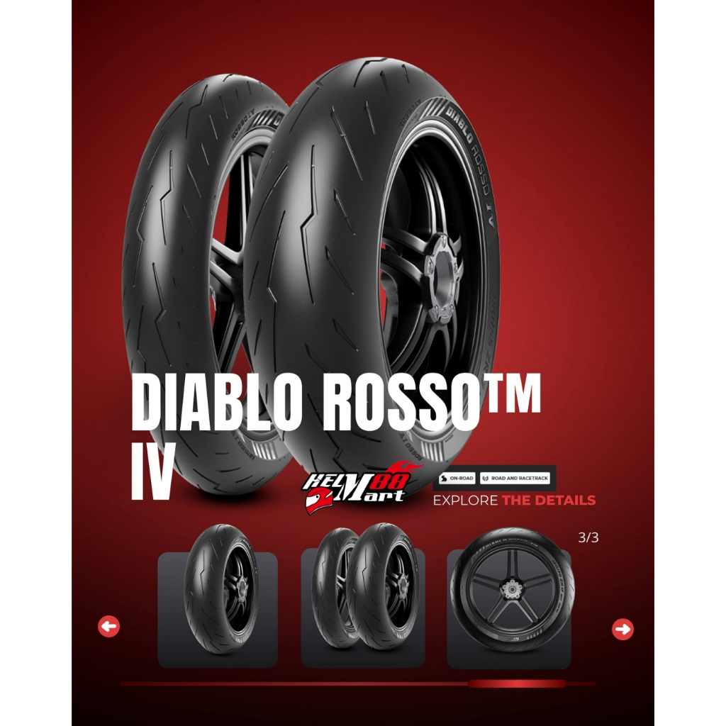 Ban Pirelli Diablo Rosso IV R17 120/70 , 160/60 , 180/55 Ban Motor Super Sport Sirkuit Diablo 4