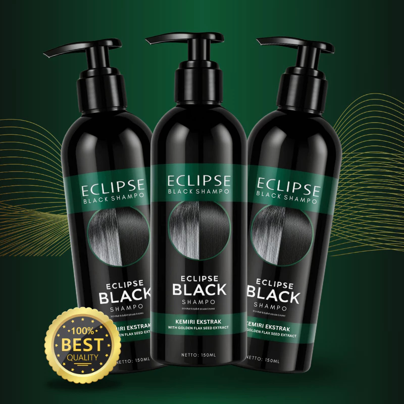 TOP 1 EFEKTIF HILANGKAN UBAN Eclipse Black Shampo Penghitam Uban Alami Ampuh Shampo Kemiri Alami Unt