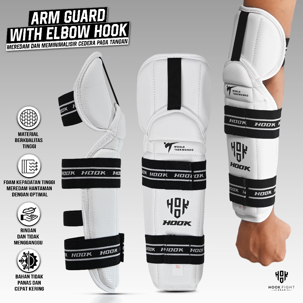 Pelindung Tangan Arm Guard Taekwondo Hook with Elbow Pelindung Tangan Taekwondo Arm Protector Taekwo