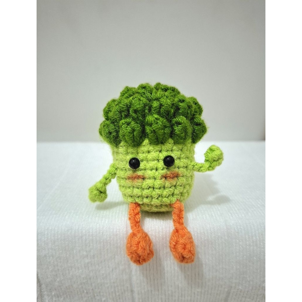 gantungan kunci rajut brokoli, ganci rajut brokoli, gantungan kunci sayuran, ganci rajut lucu, gantu