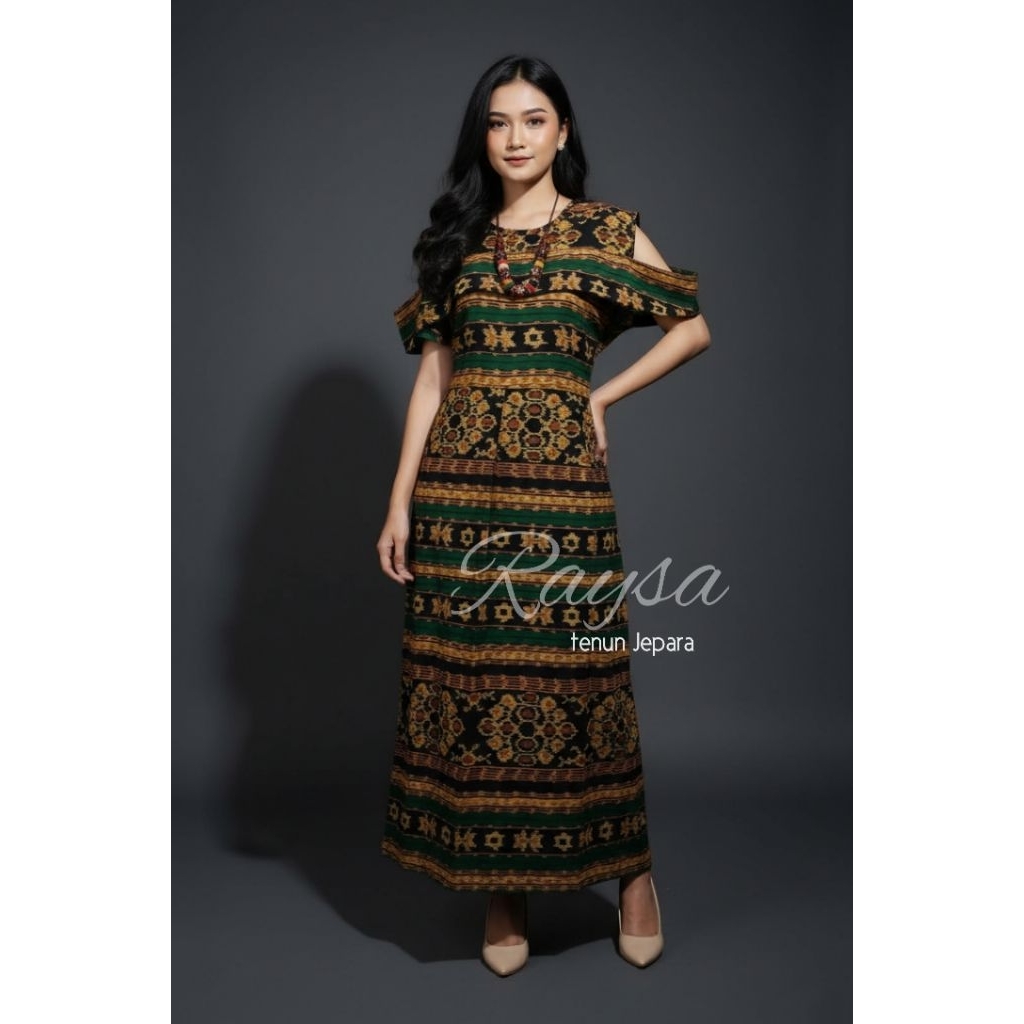 GAUN DRESS TENUN NTT BAJU TENUN BUSANA TENUN