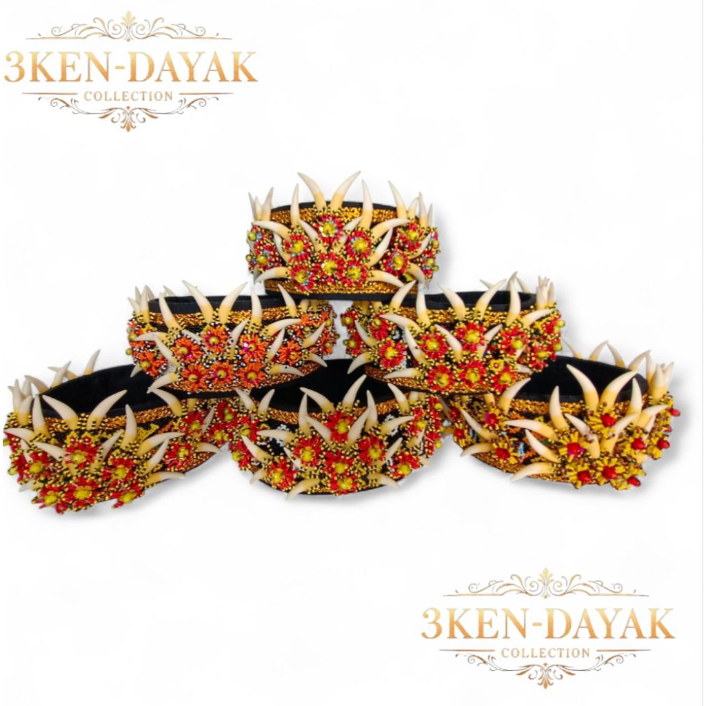 TOPI ADAT DAYAK PEREMPUAN/HIASAN KEPALA KHAS KALIMANTAN