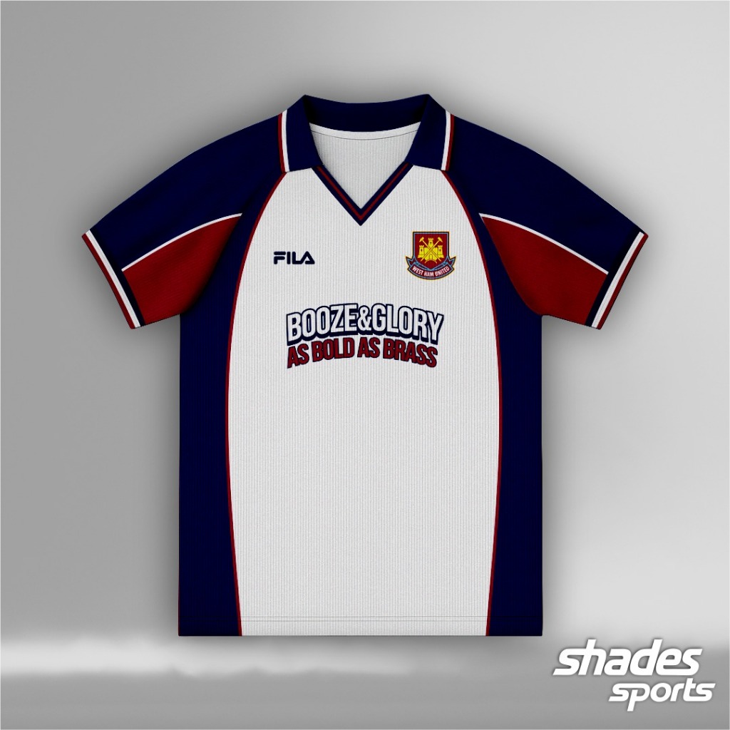 Jersey Westham United x Booze and Glory//Bahan Dryfit Premium