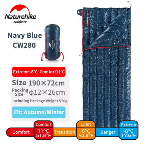 SLEEPING BAG DOWN CW280 NATUREHIKE NH17Y010-R