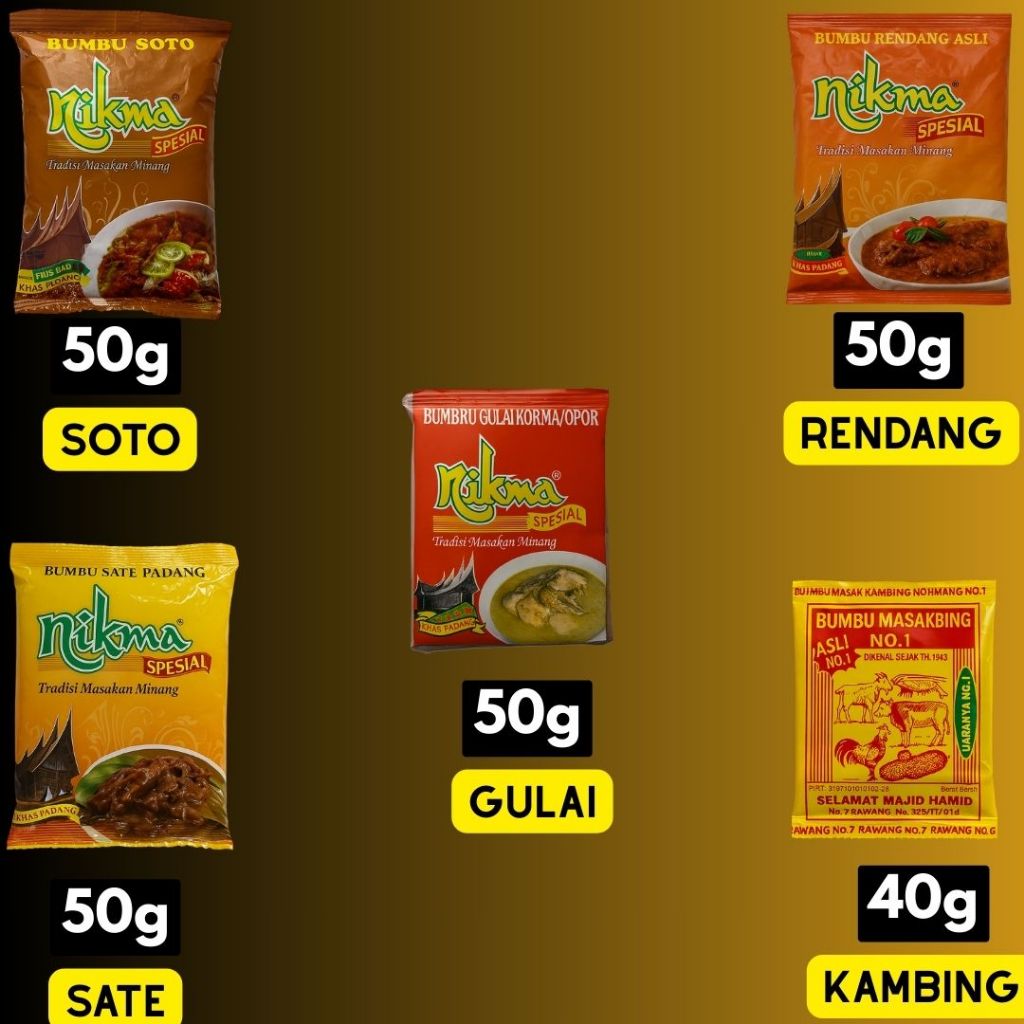 

Paket Lengkap 5 Bumbu Inti Padang Rendang Gulai Sate Soto Kambing Masakan Enak Praktis