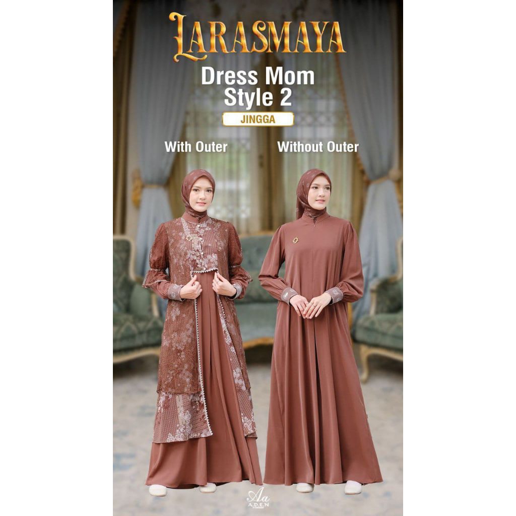 READY STOK LARASMAYA SARIMBIT ADEN HIJAB / FAMSET LEBARAN / GAMIS TERBARU