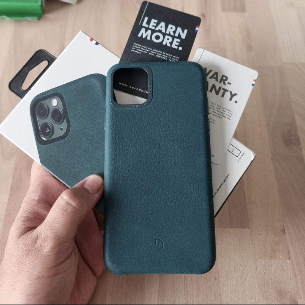 IBOX Decoded Iphone 11 Pro Max case Leather emerald Green