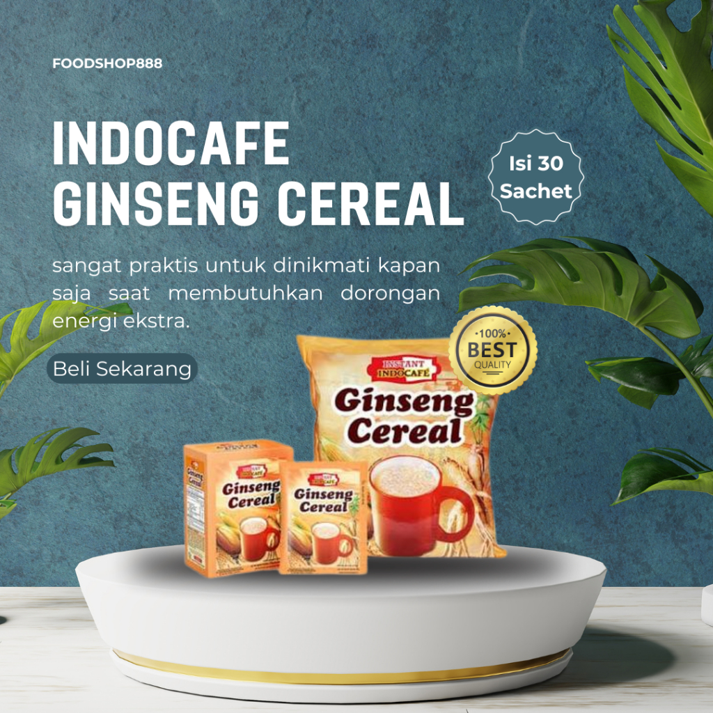 Indocafe Ginseng Cereal / Kopi Ginseng Cereal Isi 30 Sachet