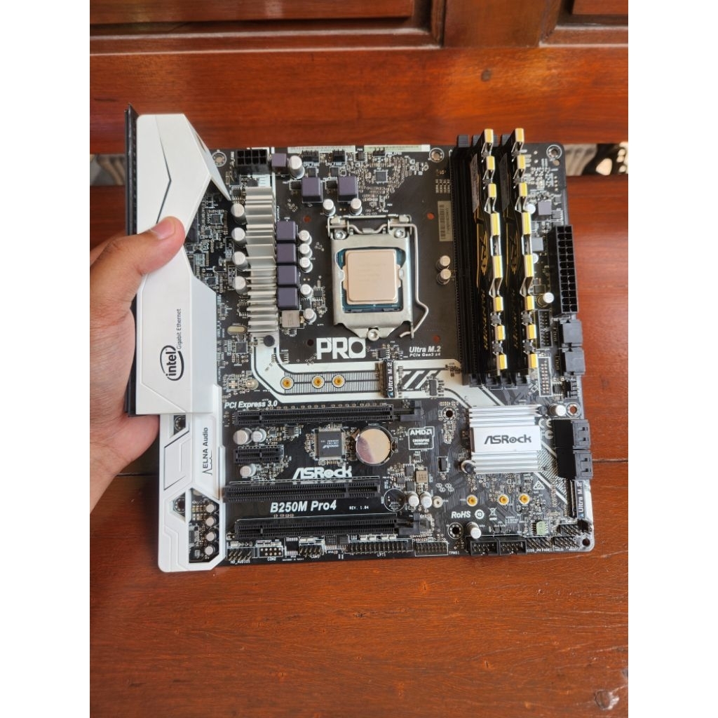 Paket Processor Intel Core i5 6600k Gen 6 Motherboard Asrock B250m Pro4 Ram 16gb 8x2 ddr4 Apacher Pa