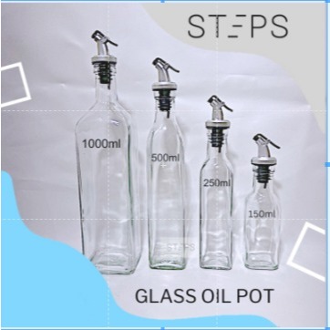 Botol Minyak Kaca Oilpot 500ml / Botol Cuka / Botol Kecap / Tempat Minyak / Glass Oilpot Mutifungsi