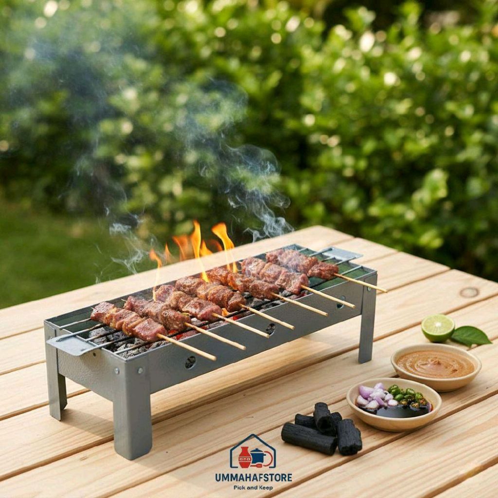 Bakaran Sate Galvalum Arang – Alat Panggang Daging dan BBQ Serbaguna Anti Karat