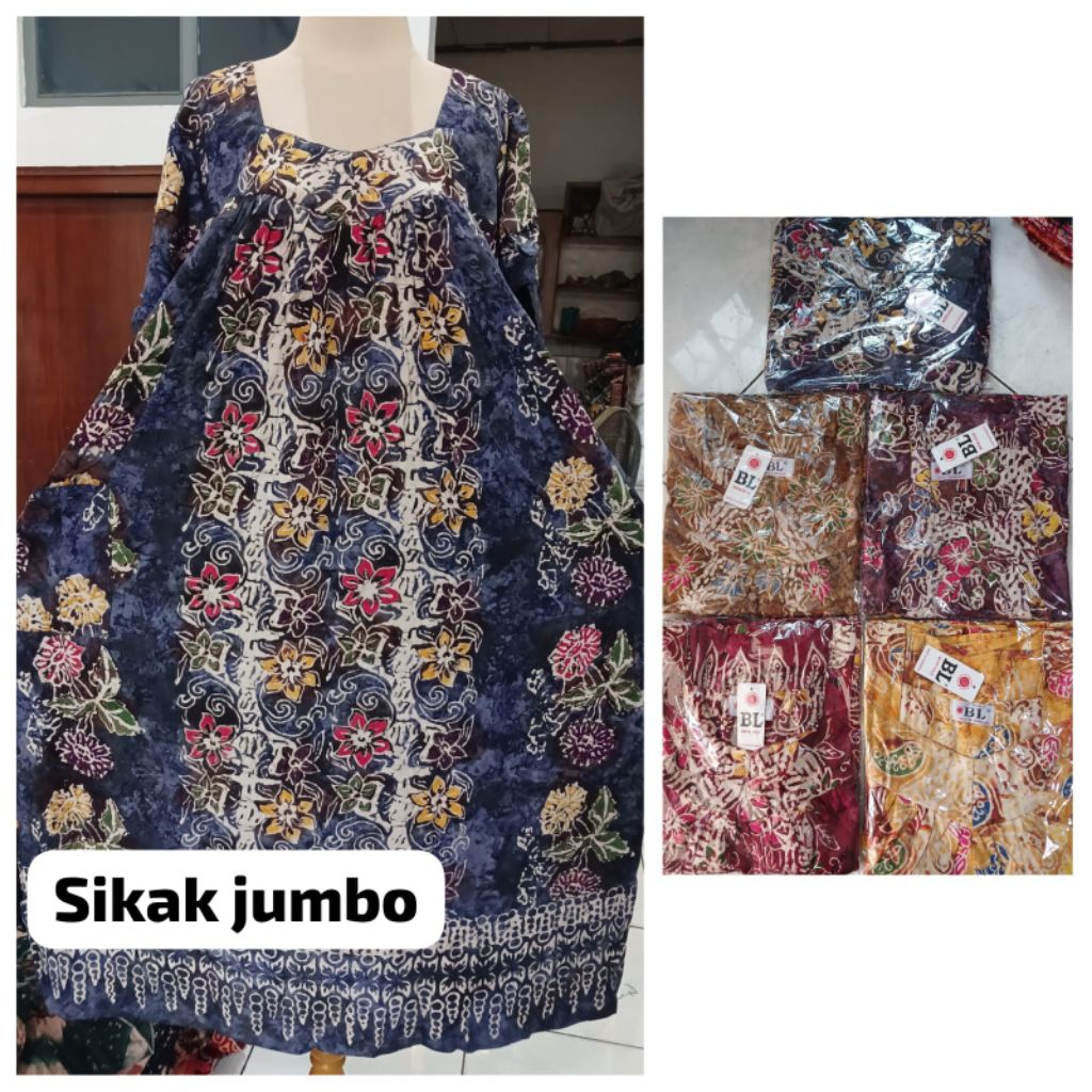 Daster BL Jumbo Sikak / Daster Batik Solo LD 150 / Daster Cetak