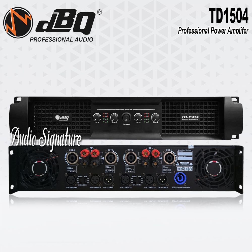 Power Amplifier 4 Channel DBQ TD1504 | TD 1504 Original 4 x 2250 Watt