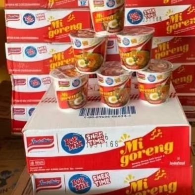 

1 dus pop mie goreng mini instan 12 cup