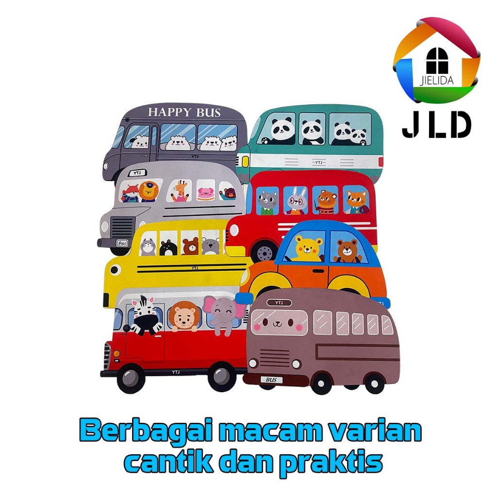 GOJEK JIELIDA Keset Kamar Mandi Motif Mobil BIS/ Keset Karakter Dan Mobil-Mobil/ Keset kaki kamar