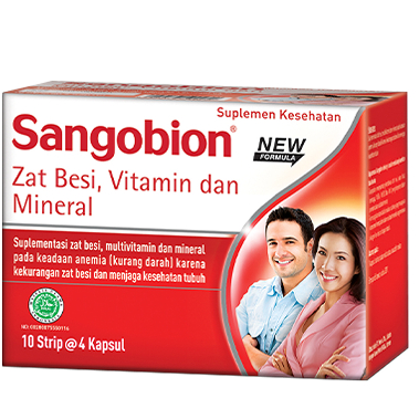 Sangobion Capsule 4s Mineral Vitamin C Suplemen Zat Besi / Zat Besi